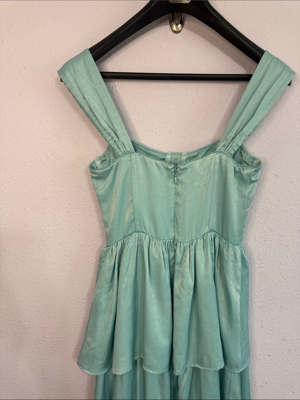 NWT WeWoreWhat Women Baby Blur Tiered Midi Corset Dress with Bust Cups Size S - Picture 8 of 12
